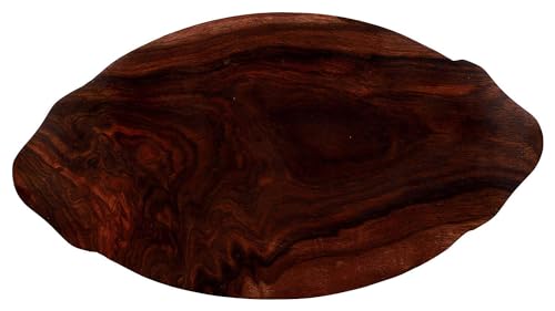 Image of REMARKABLE Iron Sizzler Plate with Wooden Base | Dessert Ovel Serving Platter with Handles | Brownie Sizzler Tray for Cake | Sizzling Brownie Plate | Hot Sizzling Plate | 13 inch | Set of 1