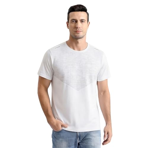 T-shirt d'été décontracté pour homme ample et confortable en coton léger