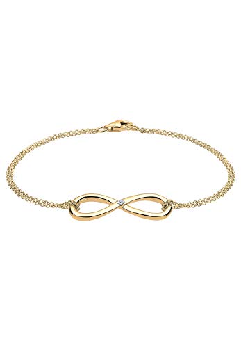 Preisvergleich Produktbild DIAMORE Armband Infinity Ewig Diamant (0.03 ct.) 925 Silber