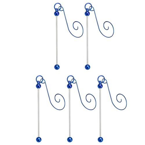 SZYDD Pack of 5 Beadable Metal Christmas Hangers for Crafting and Tree Decoration Colorful Hanging Hook Craft Accessories DIY Beaded Hook