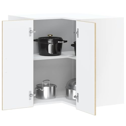 Gecheer Mueble Cocina Esquina Pared Lucca Roble Sonoma,Estantería Esquinera,Libreria con Estantes Almacenaje