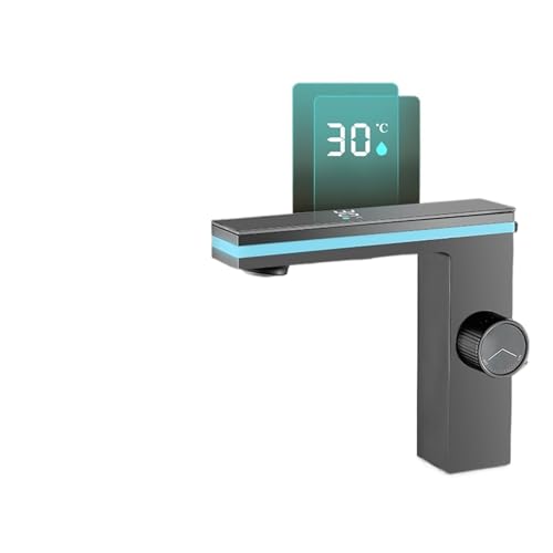 Grifo de lavabo con pantalla digital para controlar la temperatura del agua 2