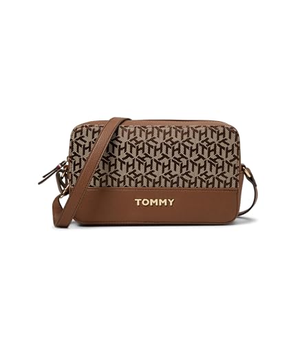Tommy Hilfiger Bolsa tiracolo feminina Melissa II para câmera, Chocolate bronzeado/Dk, Small