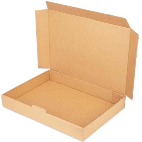 kartonprimus Maxibriefkartons 350 x 250 x 50 mm MB-5 braun Maxibrief Karton Faltschachtel stabil Versandkarton für Post DHL Versand DIN A4 B4 Warensendung Büchersendung Versandschachtel (25 Stück)