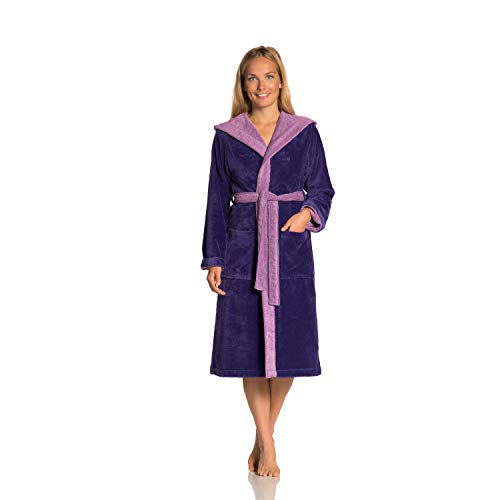 Preisvergleich Produktbild Vossen Bademantel Unisex Kapuze Poppy Violet - 021 XL
