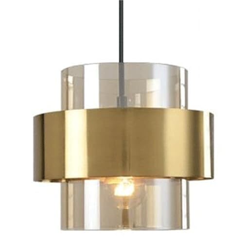 Suspension E27 mono-lampe en métal et verre nordique pour chevet et cuisine