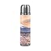 WowPrint Japanisch Sakura Fuji Druck Reisebecher Echtleder isolierte Travel Mug Edelstahl-Wasserflasche Auslaufsicher Doppelwandig Thermoskanne Vakuumflasche 500 ml