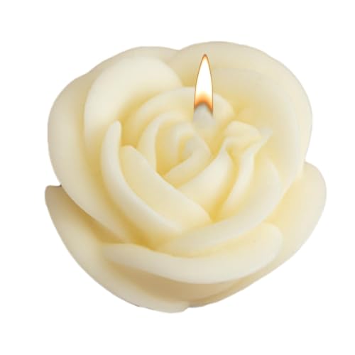 Tewzafiya Vela en forma de rosa,Velas en forma de rosa - Velas románticas de aromaterapia de flores de rosa | Velas en forma de Vela decorativa de cera de soja Vela