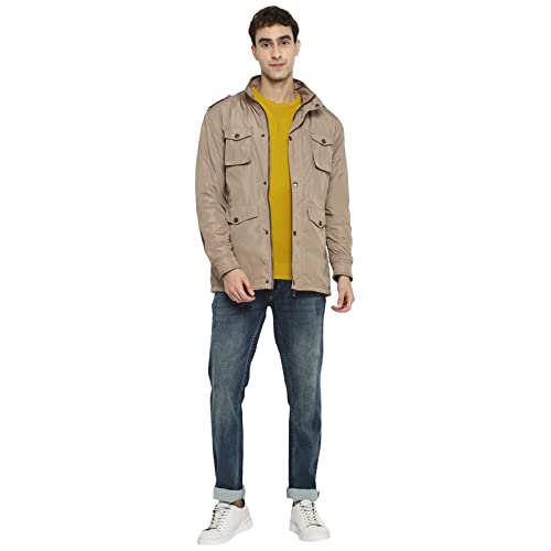 Image of Red Chief Men Polyester Tan Casual Full Sleeve Standard Length Jacket (O8310012 006)