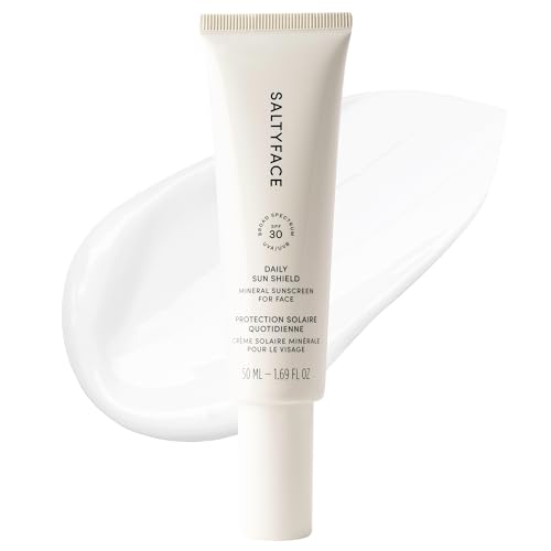 SALTYFACE - Daily Sun Shield (SPF 30) Mineral Sunscreen for Face ...