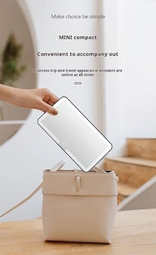Image of LED Car Sun Visor Vanity Mirror with Rechargeable Battery - 3 Color Light Modes Dimmable Touch Control Makeup Mirror with Adjustable Brightness for Women Universal Fit Car Interior