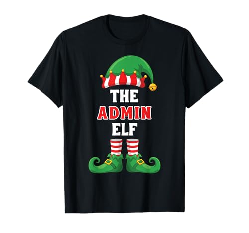 The Admin Elf Christmas Administrative Assistant Secretary T-Shirt