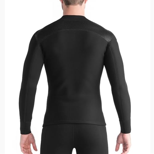 Wetsuit Tops Men 3mm Neoprene Jacket Keep Warm in Cold Water Swimsuit for Surfing Paddling Snorkeling and Kayaking(Black_X-Large) miniatura 3