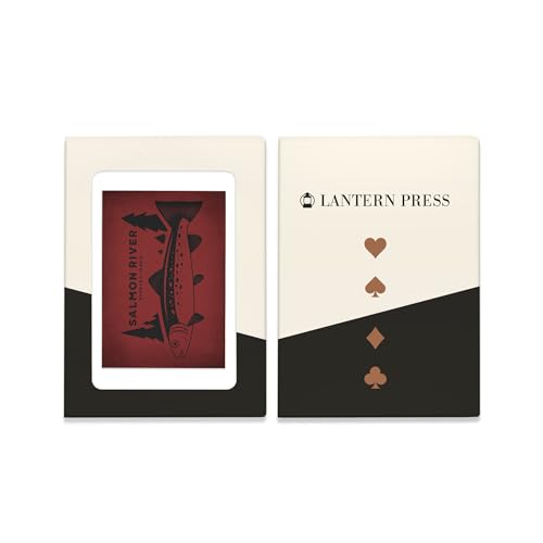 Lantern Press Naipes Stanley Salmon River Póker 52 cartas miniatura 4