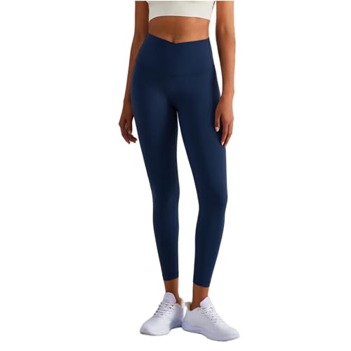 Leggings pantalones de yoga de cintura alta elásticos para deportes y gimnasio femenino Mi-L