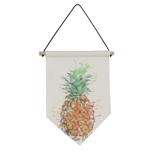 Drapeau en toile fruits tropicaux orange décoration suspendue nature