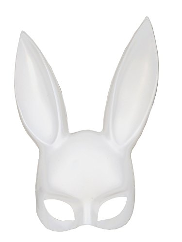 Adult Deluxe Sexy Bunny Half Mask (White)