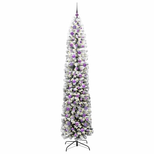 Árbol de Navidad artificial Gecheer sin caída de hojas con luces LED cálidas instaladas 4