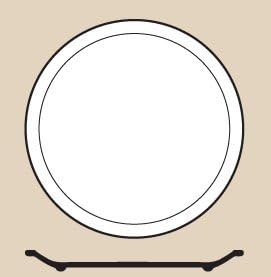 Mundo Vajilla Porcelana 9.5" estrecho borde Plate (840430N-14) 12case