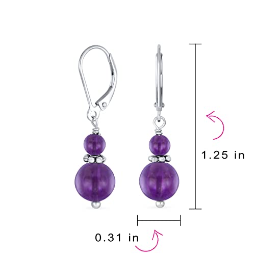 Gemstone Natural Blue Lapis Lazuli Red Carnelian Green Aventurine Boho Bali Milgrain Edged Beaded Rondel Separator Double Ball Round Drop Dangle Earrings For Women Teen .925 Sterling Silver Lever back4