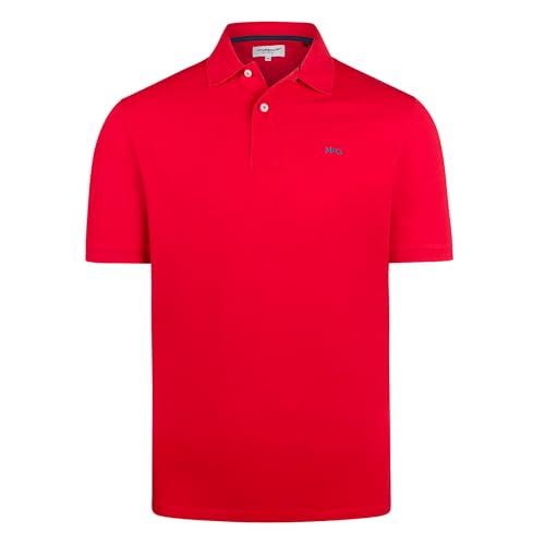 MCGREGOR Polo clásico para hombre, algodón de primera calidad, transpirable y cómodo, ajuste regular para uso casual, trabajo o golf, Rojo -, Medium