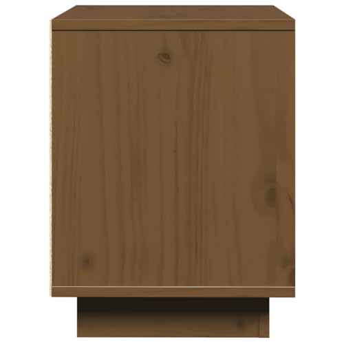Table de chevet en bois massif marron lot de 2 de nuit 40cm