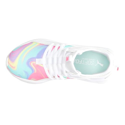 Image of PUMA Kids Girls Softride Sophia Lace Up - Sneakers Shoes Casual - Multi, White - Size 5 M