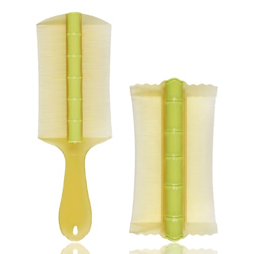 WhaleO Lendrera Piojitos Fuera Peine de Dientes de Plástico Doble Cara - Anticaspa Para Eliminación de La Caspa o Piojos