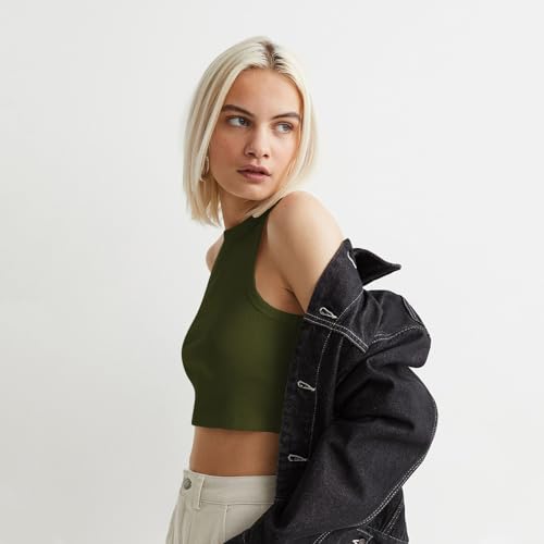 Image of KERI PERRY Tops for Women Crop Top for Women's Tank Activewear Tee Sports Western Casual Cotton Camisole Pack of 3 Combo