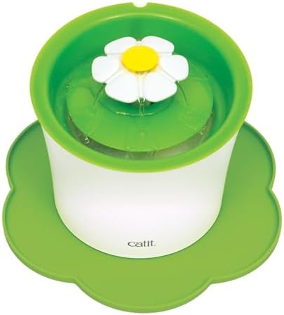 Catit Flower Shape Cat Placemat, Green, diameter 11.8in