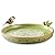 Navaris Outdoor Ceramic Bird Bath Bowl - Frost Resistant with Spacious 25cm (9.8") Diameter - Attractive Bird Bath for Garden with Elegant Bird Print Design
