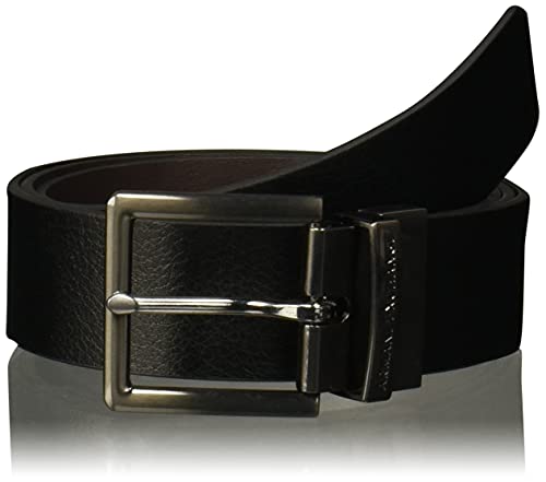 Armani Exchange Men's Skinny Leather Belt, Black/Brown, 30