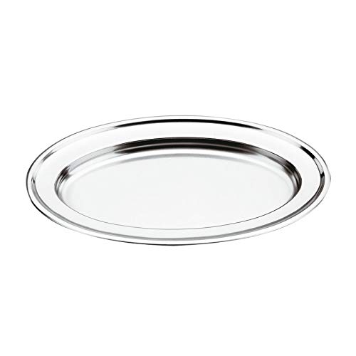 Vassoio Ovale Con Bordo Cm 54 Linea 663 AK Inox