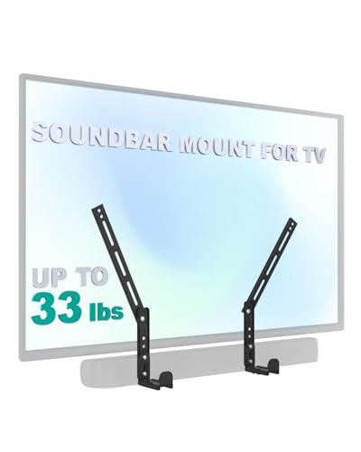 WALI Universal Soundbar Mount for TV, Heavy-Duty Bracket for Mounting Above or Below Screen, Length Up to 16.7',Fits Samsung,Sony,Bose,LG,Vizio,Roku,Vizio,Bose & More (SBR206)