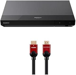 Sony UBP-X700 4K Ultra HD Blu-ray Player with Dolby Vision with 6 ft. High Speed HDMI Cable