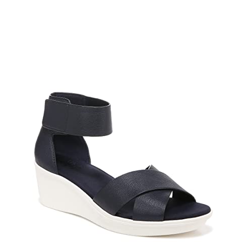 Naturalizer Womens Riviera Sandal Navy Blue Leather 6.5 M