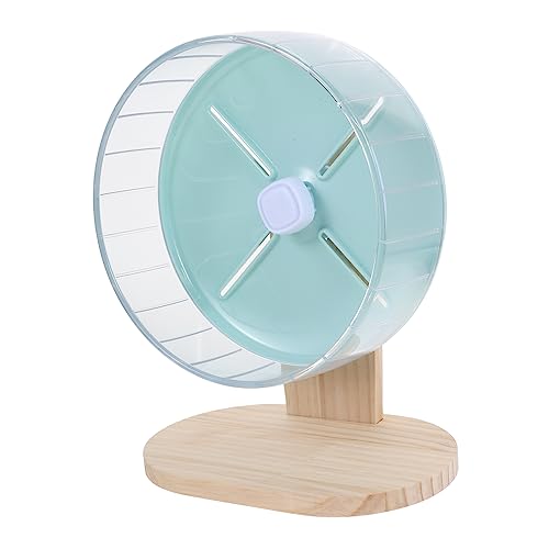 Abaodam 1 セット ハムスターの回し車 ペット 小さい チンチラの車輪 ハムスターケージ 家庭用ホイール ハリネズミの車輪の運動 ホイール 木製 Green