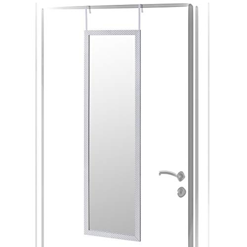 Lola Home Espejo de Puerta Jaspeado de plástico de 35 x 125 cm (Plateado)