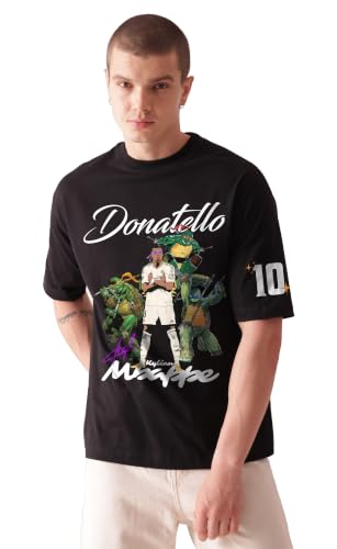 Image of Unisex Cotton Football Graphic Print Oversized Fit T-Shirt