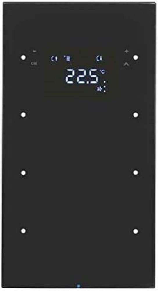 Thermostat Berker R.3 Hager clavier 3 phases design noir