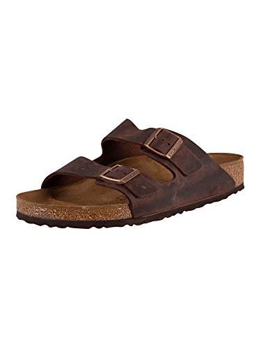 Birkenstock Arizona, Sandali unisex adulto, marrone (habana oiled leather), 40 (stretta)