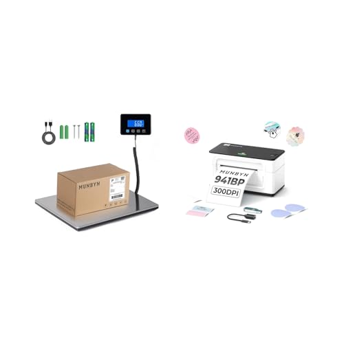 Báscula postal digital Munbyn 660lb con impresora térmica miniatura 1
