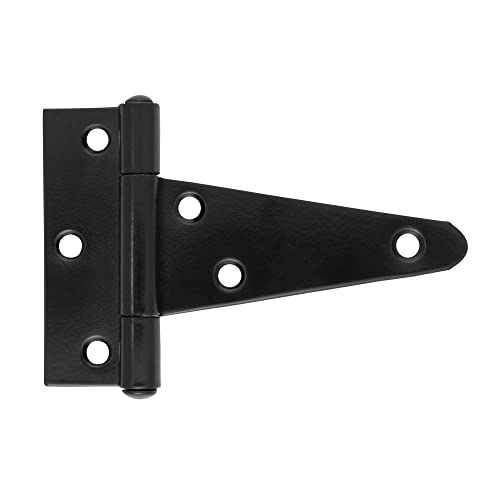 Image of Design House 189373-MB T-Hinge 4 inch x 2.5 inch for Gate or Shutter 4-Pack Matte Black
