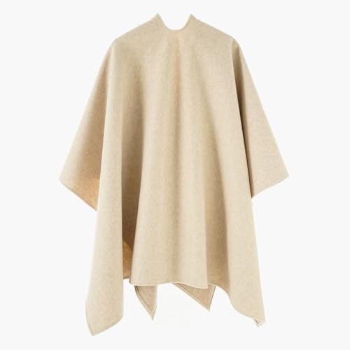 Women's Warm Cashmere-like Knit Shawl Wraps Front Poncho Knitted Sweater Wrap Poncho Cape Long Blanket Cardigan 20253