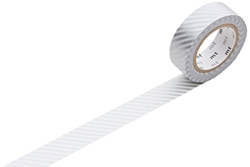 MT Masking Tape Rouleau de ruban de masquage Ligné argent