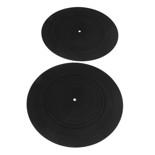 CIMAXIC Vinyl Record Player Pad 2pcs Silicone Turntable Mat Record Turntable Slipmat Vinyl Record Table Supplies