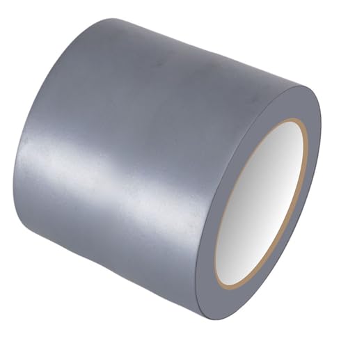 Image of GTSE 4 inch x 108 ft Gray PVC Vinyl Floor Tape, 12 Rolls, Safety Marking Tape, 6 mil Thick, Suitable for Dance Floors, Gyms, Warehouses, Sports Facilities