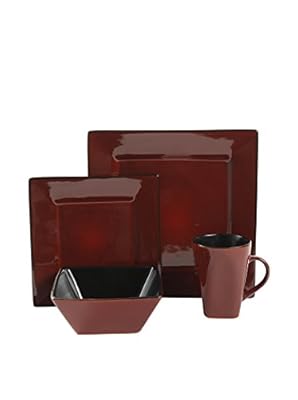 Gibson Elite Kiesling Dinnerware Set, 16 pc, Red