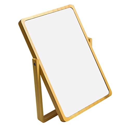 Espejo de Maquillaje Amarillo Claro Moderno para Mesa