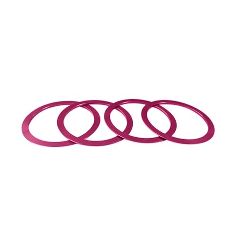 Image of Aluminum Alloy Vent Inner Rings Kit for Toyota Tacoma 2016-2023 (4pcs Pink) - Air Conditioner Vent Trim Rings, Metal Interior Upgrade Accessories